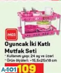 MGS OYUNCAK İKİ KATLI MUTFAK SETİ